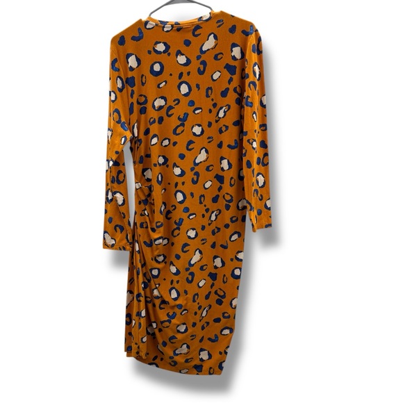 3.1 Phillip Lim x Target Long Sleeve Ruched Cheetah Print Knee Length Dress XL - Picture 5 of 10